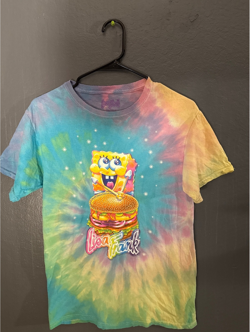 Lisa Frank SpongeBob Tie Dye T-Shirt Women’s Medium Cotton